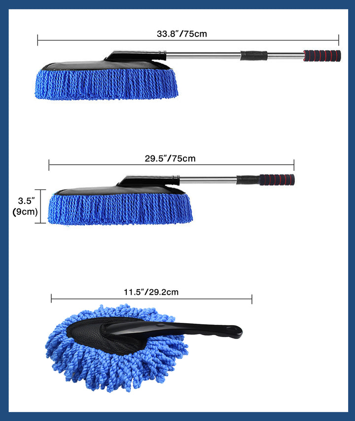  YeewayVeh Car Duster Kit, 2 Pack Car Dust Brush Set with  Microfiber Pollen Dusters Scratch Free, Extendable Car Duster Brush & Dash  Duster for Car Exterior Interior Cleaning Tools : Automotive
