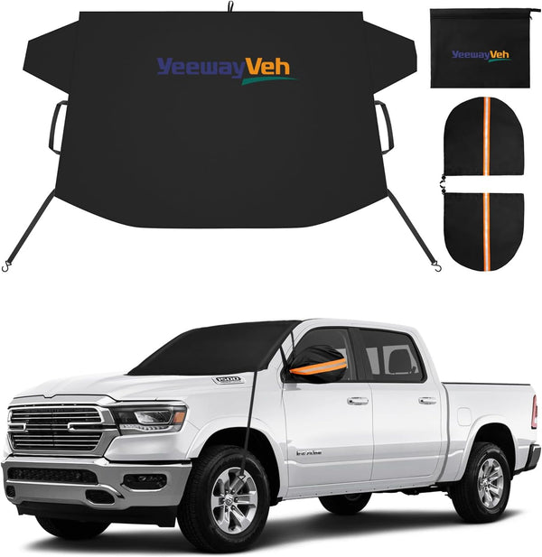 YeewayVeh Windshield Snow Cover for Ram 1500/2500/3500 (2018-2023)  Black