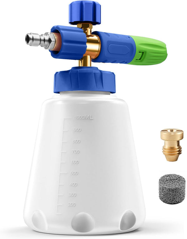 YeewayVeh Foam Cannon for Pressure Washer With 1/4 Inch Connector and 1L Bottle