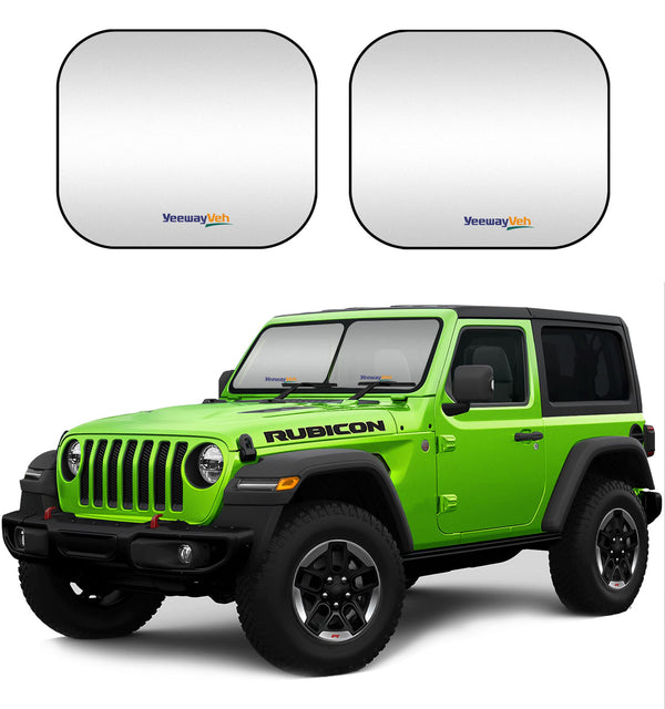 YeewayVeh Car Windshield Sun Shade for Jeep Wrangler JT JK JLU and Jeep Gladiator